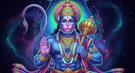 hanuman wallpaper hd 1080p animation 16:9 for laptop desktop |  hanuman ji photo hd 4k | hanuman ji wallpaper 4k | hanuman jayanti neon background poster