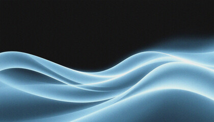 Abstract blue waves on dark background