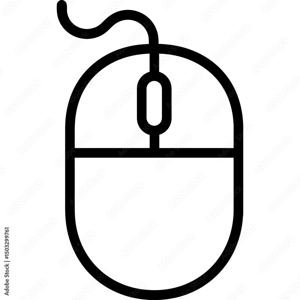 Fototapete Minimal vector icon of a computer mouse