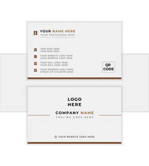 Modern business card template with black,maroon & white colors. Flat design vector abstract creative - Vector 
