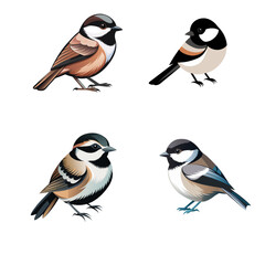 vector set of birds