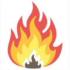 Fire Flame Icon Vector Illustration