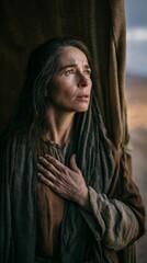 Portrait of Sarah, biblical character.	