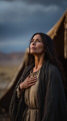 Portrait of Sarah, biblical character.	