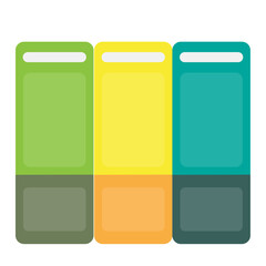 set of colorful plastic containers