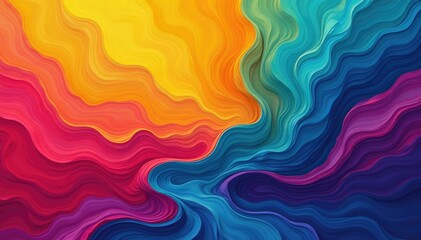 Fototapeta premium Geometric abstract shapes, vibrant color palette, bold lines, bold, vibrant