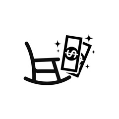 Pension icon money employee business symbol design vector
