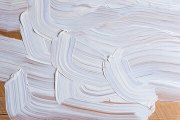 Obraz premium Abstract White Paint Strokes Texture and Movement in Art