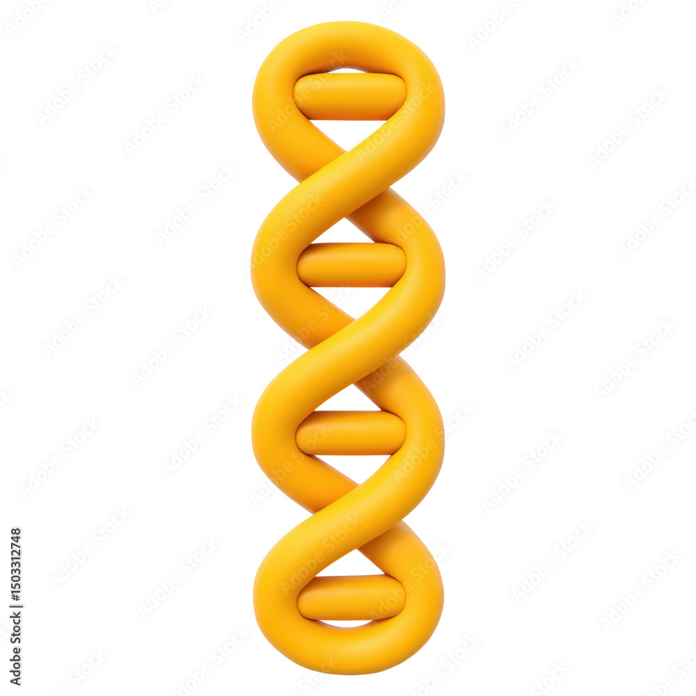 Poster yellow twisted shape with smooth curves and minimal design aesthetic, isolated on transparent backgr