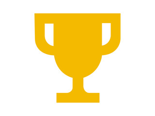 gold cup isolated on white