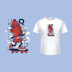 Vintage  animal t shirt design. Prints on T-shirts, sweatshirts, cases for mobile phones, souvenirs. Isolated vector illustration on white background.