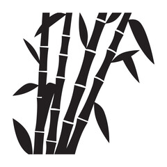 Sugarcane silhouette vector illustration with detailed stalks and leaves  Silhouette white Background.