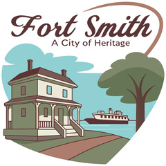 Obraz premium Fort Smith Arkansas City of Legends