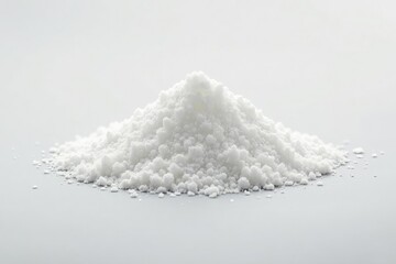 Crystalline sugar granules, bright white background, cooking, photography, carbohydrate