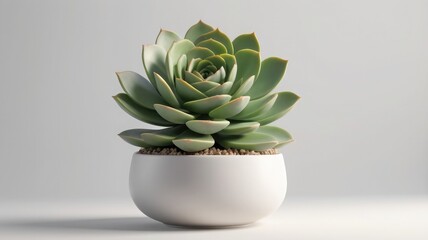 3D Style Green Succulent Plant