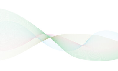 Abstract backdrop with colorful wave gradient lines on white background. Vector illustration.Wave with lines created using blend tool.