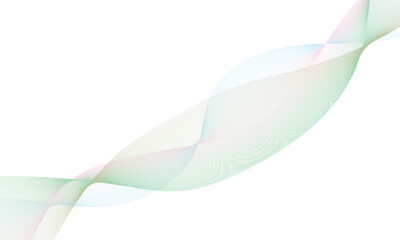 Abstract backdrop with colorful wave gradient lines on white background. Vector illustration.Wave with lines created using blend tool.