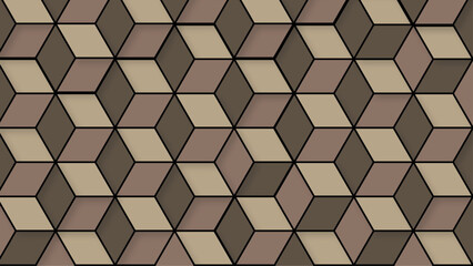 Naklejka premium 3d cube square seamless geometric shape decoration creative wallpaper . modern seamless art style fabric design .