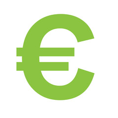 euro symbol on white background