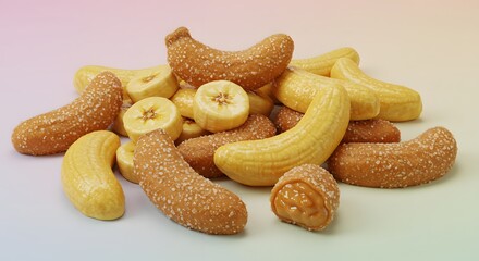 Sweet Banana-Shaped Treats Delicious Sugar-Coated Snacks, Perfect for a Sweet Tooth