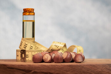 hazelnuts and nutcracker