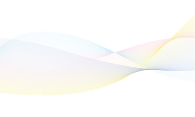 Abstract Black smooth wave on a white background. Dynamic sound wave. Design element. Vector illustration.