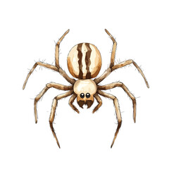 Fototapeta premium Detailed Illustration of a Striped Spider from Above