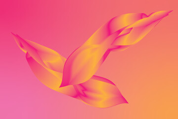 Fototapeta premium abstract pink background with yellow flowers and vector illustrations 