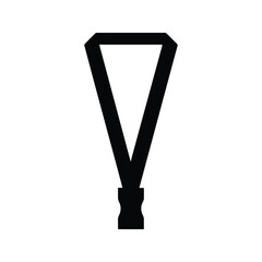 Lanyard Icon. ID Card Holder Illustration.