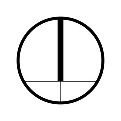 Architectural north arrow and compass outline vector