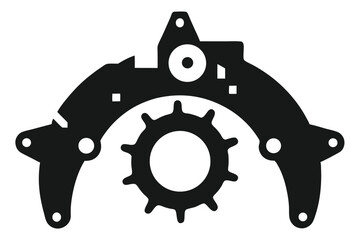 gear wheels isolated on white