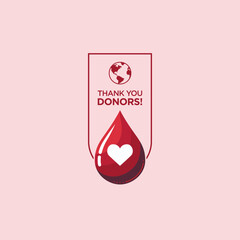 World blood donor day background vector illustration 