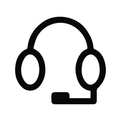 Headphone Icon. Headphone Illustration Customer Service Symbol. Customer Support Sign. Listening to Music.
