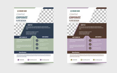 Set of Corporate flyer template included 4 flyer with design variations.	