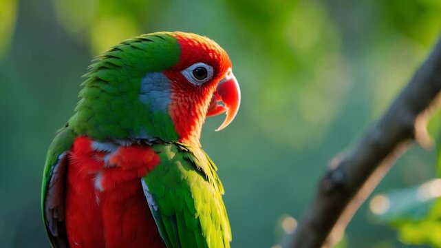 Park lory parrot making chatter.