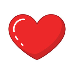  red heart icon on a white background