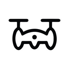 Drones Icon. Surveillance Drones Illustration. Drone Surveillance Area Symbol.