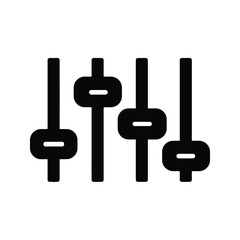 Equalizer button icon. Mixing console illustration. Sound Mixing Console.