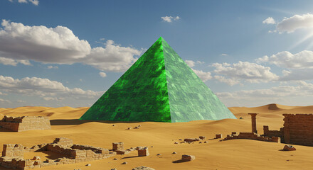 pyramids in the desert