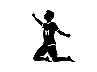 Dynamic Sports Portrait Of A Young Soccer Player