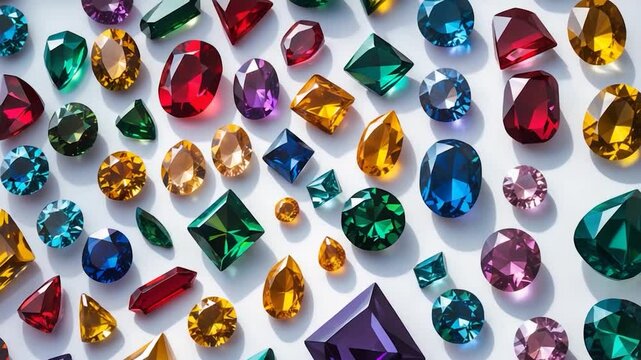 Abundant selection of colorful gemstones.