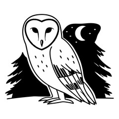 barn owl silhouette (2)