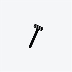 Razor And Shaving Foam Vector Art Silhouette Design