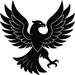 Adobe IllusFlying eagle vector illustration with wings and silhouette in a wildlife design styletrator Artwork