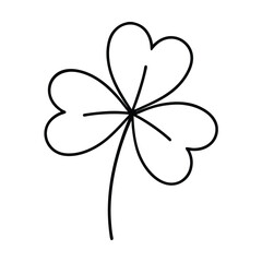 Clover Sprig with Three Rounded Leaves