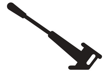 black silhouette of a hammer