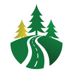 Logotipo de Estrada na Floresta