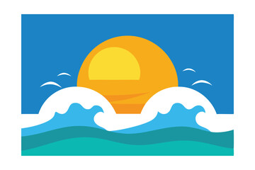 landscape with mountains and sea