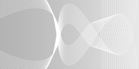 Fototapeta premium Abstract smooth lines on gray background with text