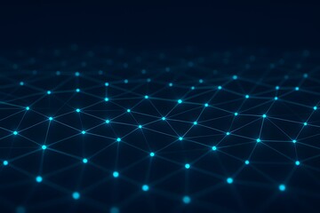Digital Grid with Pulsing Nodes – E-Learning Background